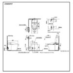 Bản vẽ thông số bồn cầu điện tử thông minh TOTO CS989PVT TCF9768WZ