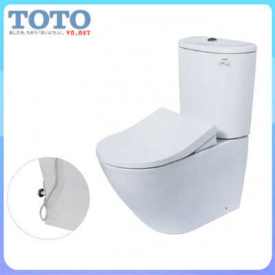 Bồn cầu két nước rời khối kèm nắp phun rửa đa năng TOTO cs761de5 chính hãng số 01 của Japan