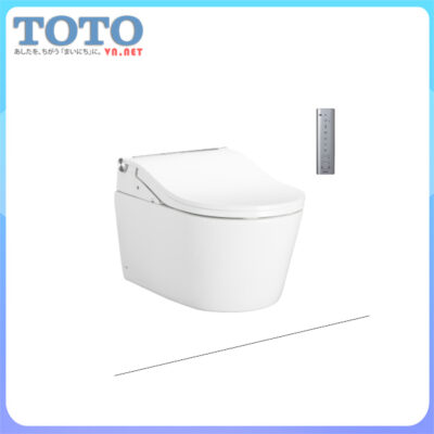 Bồn cầu treo thùng nước âm tường TOTO cw542hme5unw1-tcf802c2z-wh172aat dùng nắp điện tử thông minh bán chạy Top 01 tại Japan