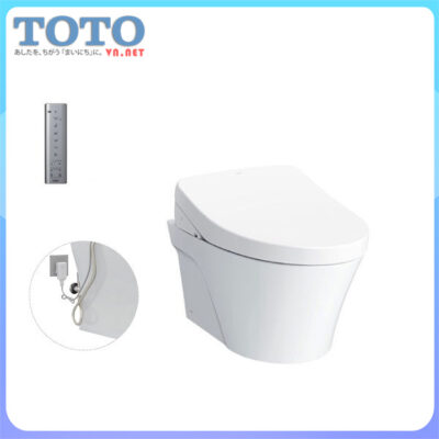 Bồn cầu treo thùng nước âm tường TOTO cw822raw-tcf4911z dùng nắp điện tử thông minh bán chạy Top 01 tại Japan