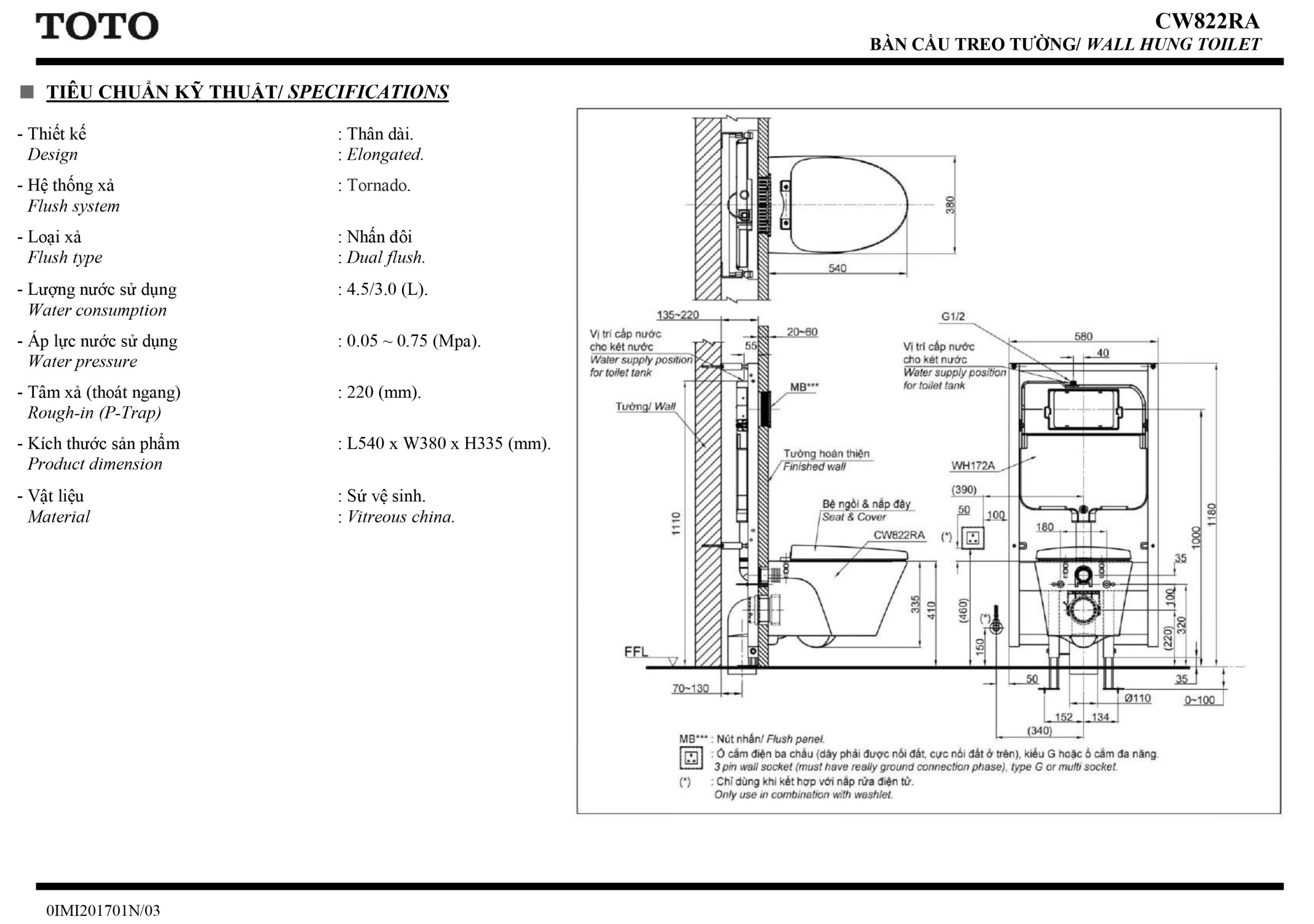 Bản vẽ thiết kế bồn cầu két nước treo âm Bản vẽ thiết kế bồn cầu két nước treo âm tường TOTO CW822RA/WH172A/TC393VS/MB176G chính hãng giá rẻ tại totovn.net