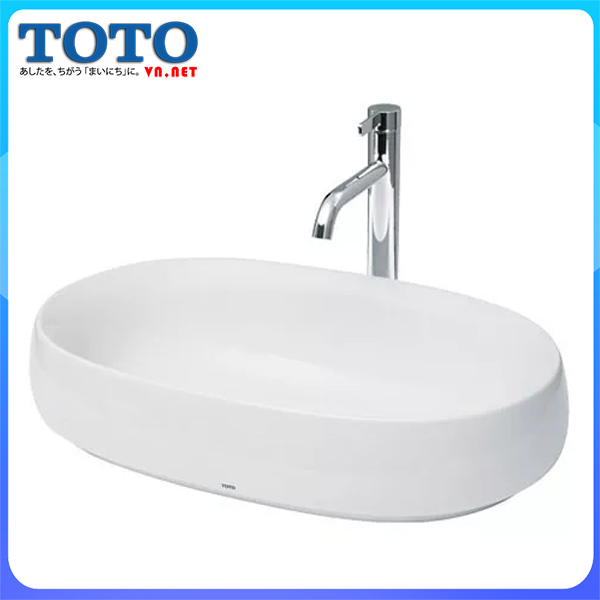 CHậu rửa lavabo, chậu rửa mặt, rửa tay đặt trên bàn đá TOTO PJS05WE chính hãng giá rẻ tại totovn.net