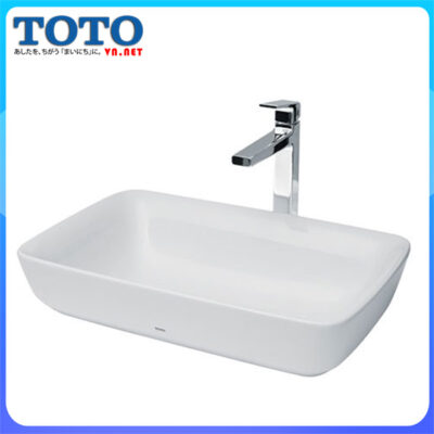 CHậu rửa lavabo, chậu rửa mặt, rửa tay đặt trên bàn đá TOTO PJS06WE chính hãng giá rẻ tại totovn.net