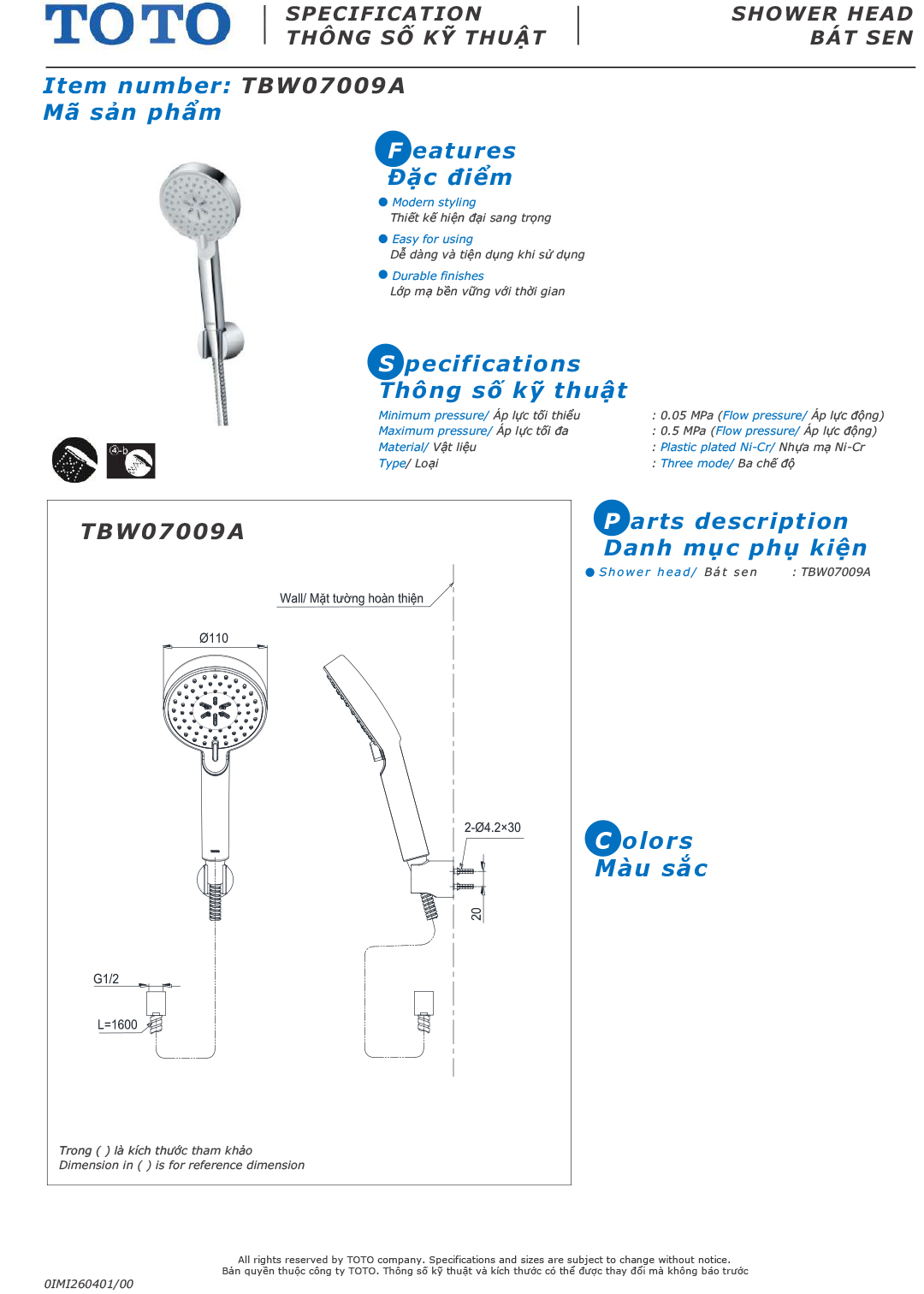 ban ve thiet ke bat sen cam tay TOTO TBW07009A ban ve thiet ke bat sen cam tay TOTO TBW07009A